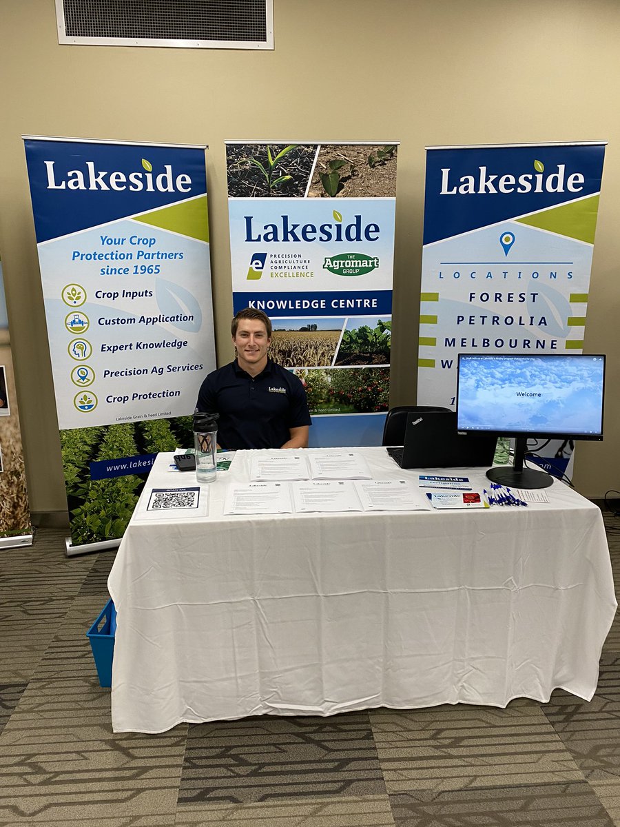 Dave and I are manning the booth today at the #oacjobfair if you have any kids looking for a summer position tell them to stop by with a resume:) #ontag @Lakesidegrain