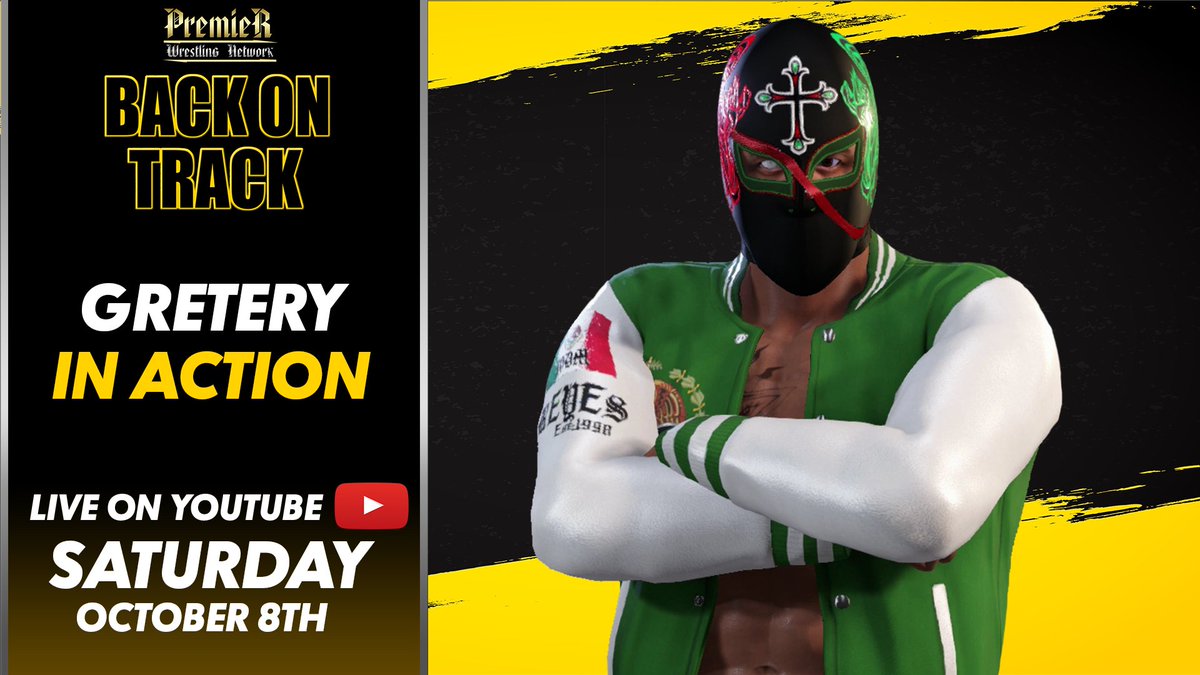PWN_CAW's tweet photo. The Masked Marvel @elgretery makes his return to the PWN and will be in action!

The Lucha Superstar looks to turn some heads on path to this match with Brad Winters on Prime Time: Live Episode 8

It's sure to be High Flying and Exciting! https://t.co/vVUl0lakNs