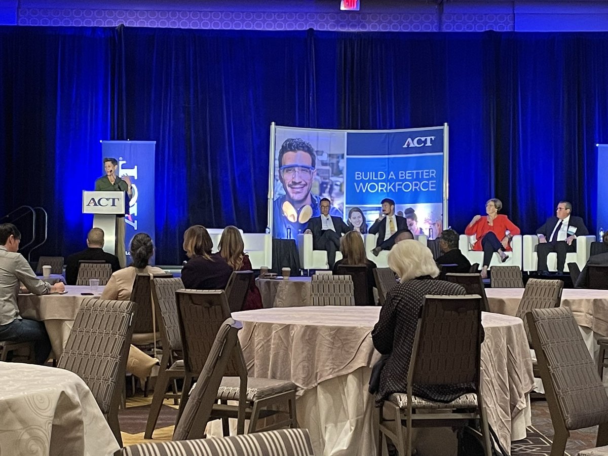 amberoconnor's tweet image. I really enjoyed the closing plenary panel, led by @ACT CEO Janet Godwin, on credentials and equity in the workforce at the #ACTWorkforce Summit today. Timely and relevant info especially for kids still in high school.