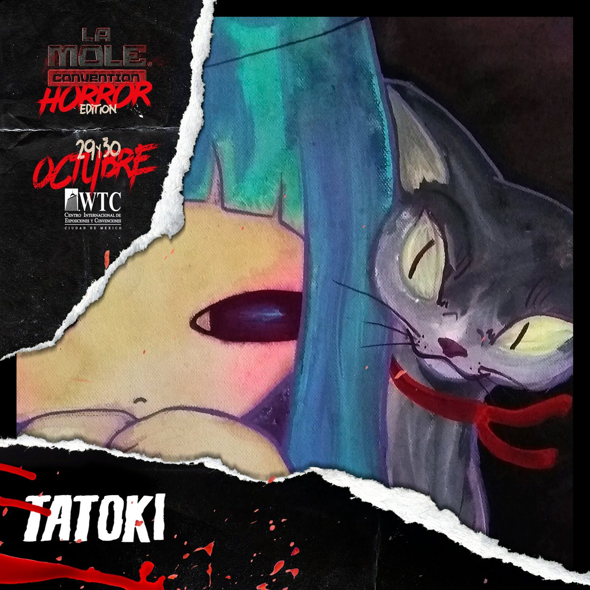lamolemx's tweet photo. 💀Colectivo de arte y diseño inspirado en la cultura pop japonesa, #Tatoki te espera en el #ArtistsAlley de #LaMoleHorrorEdition el 29 y 30 de octubre. https://t.co/1dCZnuRUVV