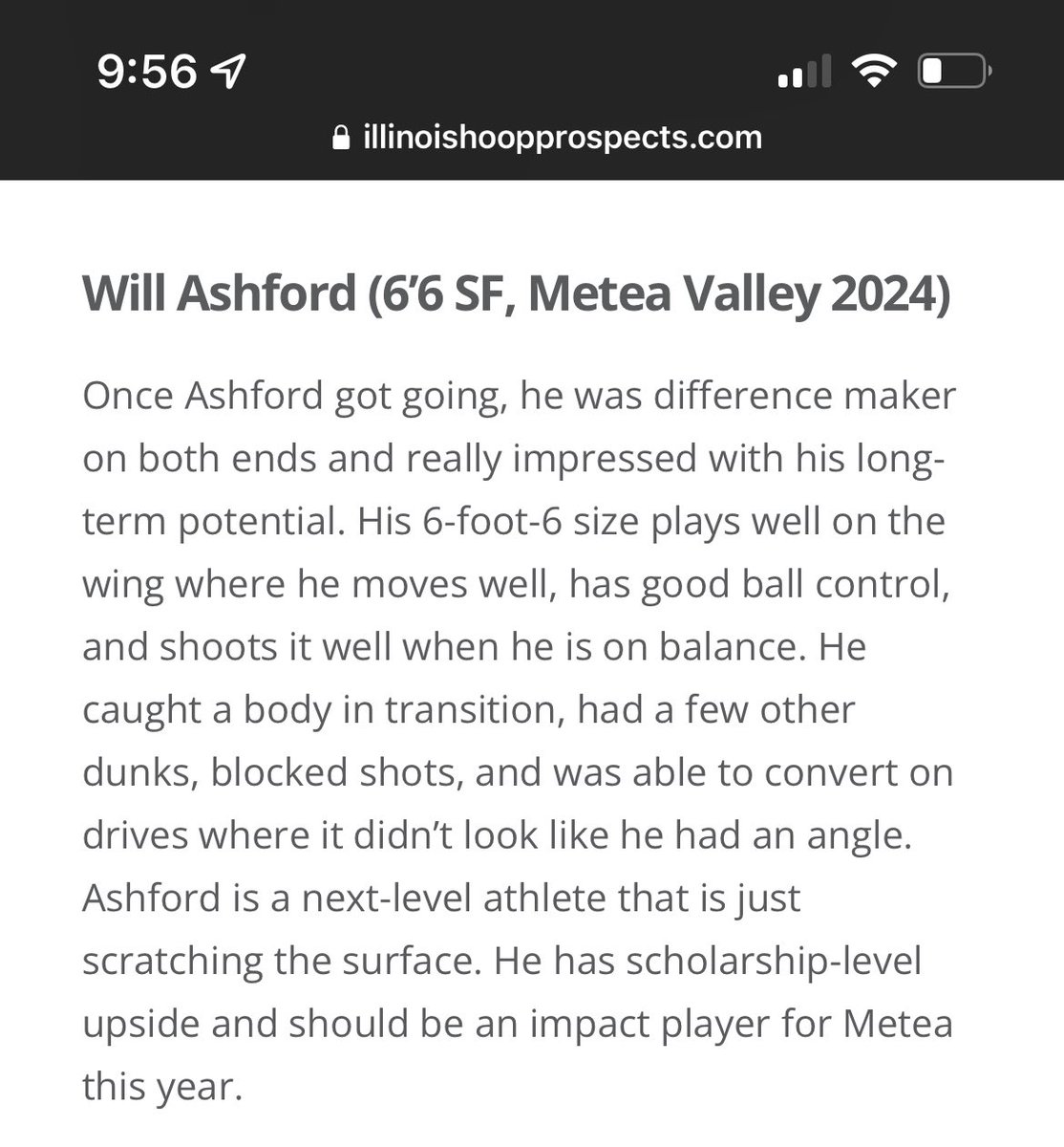 Thank you <a href="/ILHoopProspects/">Illinois Hoop Prospects</a> for the write up