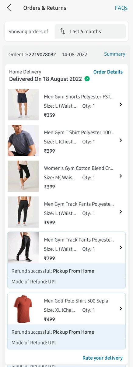 tkaur0409's tweet photo. @Decathlon_India @Decathlon 
I had issue with 2items from my order, so i requested for return. But, their was some problem arosed in return of that items. So,i returned the items at Decathlon, Preet Vihar, Delhi store and also communicated my issue on your support mail. https://t.co/6q4wc9crnQ