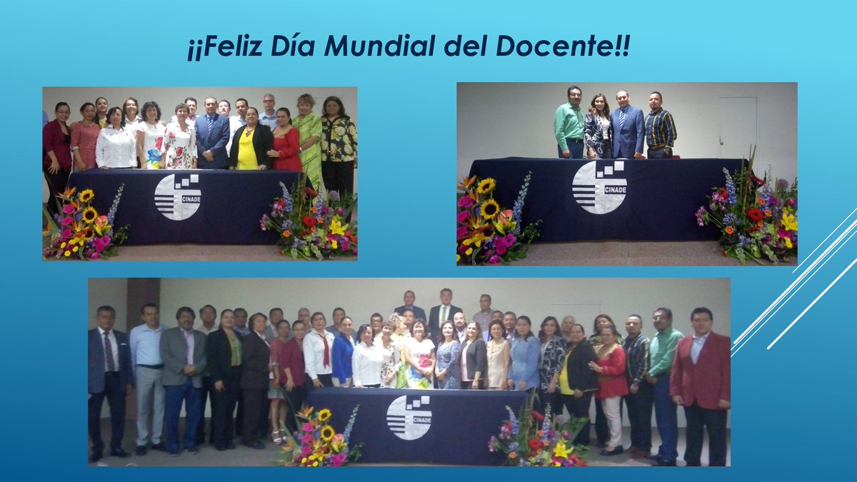 CinadeOficial's tweet photo. Los Mejores Docentes estan en #CINADE... ¡¡Felicidades al Equipo hoy en su día!! https://t.co/MfUkBvHUhx