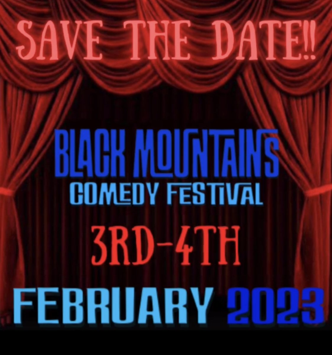 We’re back! It’s happening! The Black Mountains Comedy Festival ‘23 - the perfect way to brighten up your February 💃🏻 

blackmountainsfestivals.com