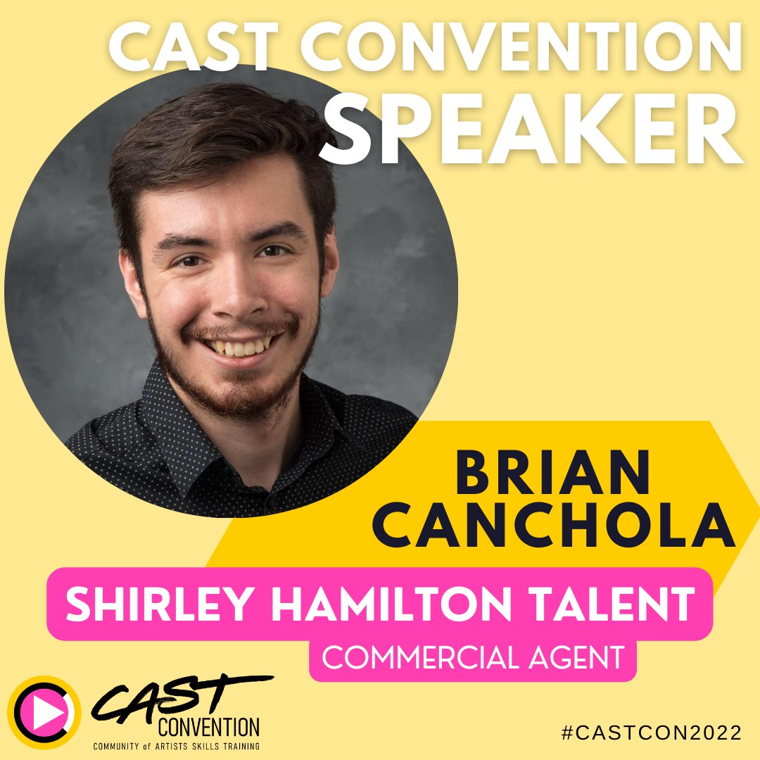CASTConvention's tweet photo. Weโre ecstatic to announce Brian Canchola, commercial agent at Shirley Hamilton Talent, will speak at CAST Convention 2022!
#BrianCanchola #ShirleyHamilton #ShirleyHamFam
#CASTCON2022 #CASTConvention https://t.co/aXAGMXeoDi