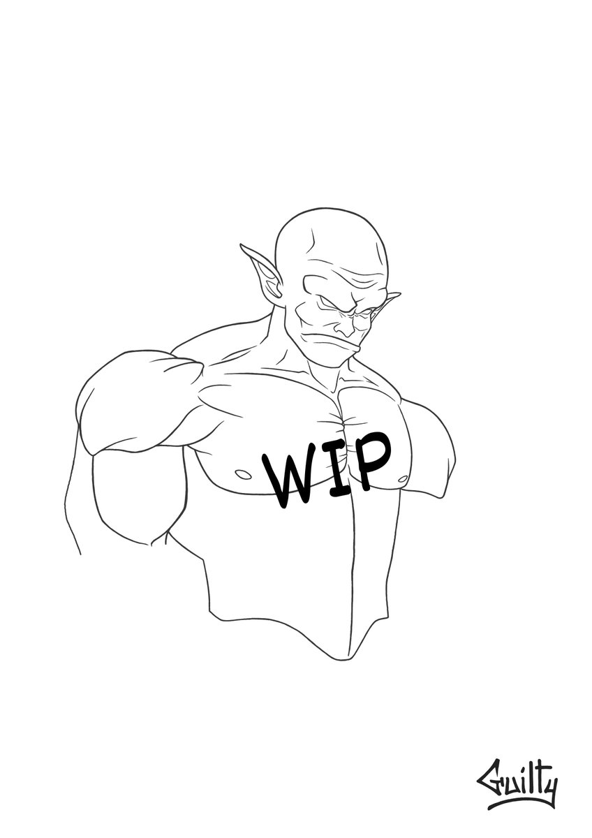 Guilty_Draws's tweet photo. [FR] WIP du soir bonsoir ! C'est censé représenter Samuro (et non Garrosh). Première fois que je tente un orc... Quel enfer !

[EN] WIP of tonight ! It's supposed to be Samuro (and not Garrosh). First time i try an orc... Hell it's hard ! https://t.co/Ntn3ag3Aye