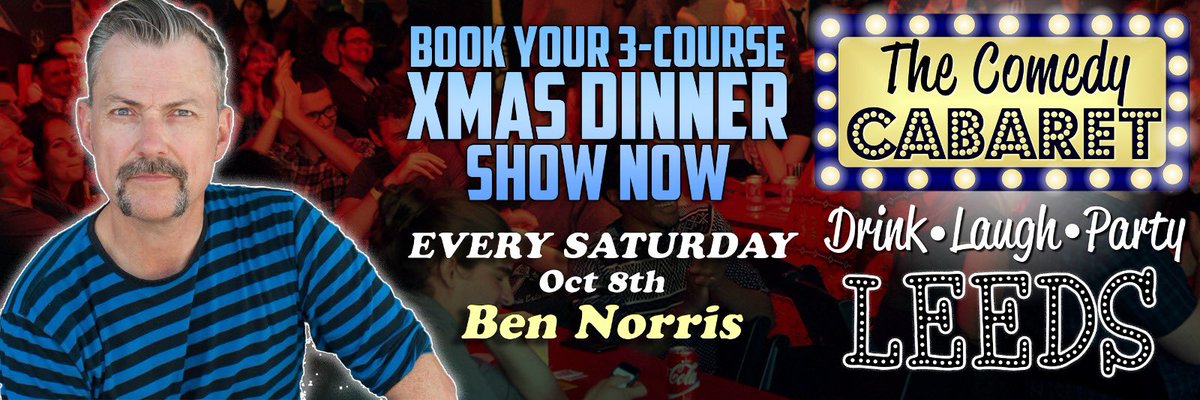 ComedyClubLeeds's tweet photo. || Leeds Comedy Club ||
Saturday with @Benny_Norris and more  
Doors 7:30pm
Show 8:30-9:40pm
Nightclub after-party till 3am
@PRYZMleeds 
Tix: in bio https://t.co/RBeAQyH6K2