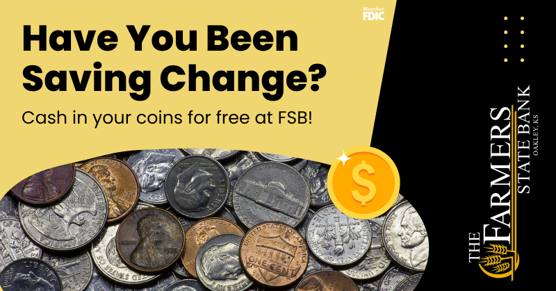 fsboakley's tweet photo. When you're ready to spend the coins you've been saving up, stop by FSB and use our coin counter to redeem them for cash! It's quick, easy, and free! #getcoinmoving #everycoincounts #coinmachine #coinkiosk #fsboakley #convenient https://t.co/gRfDjzl9ea