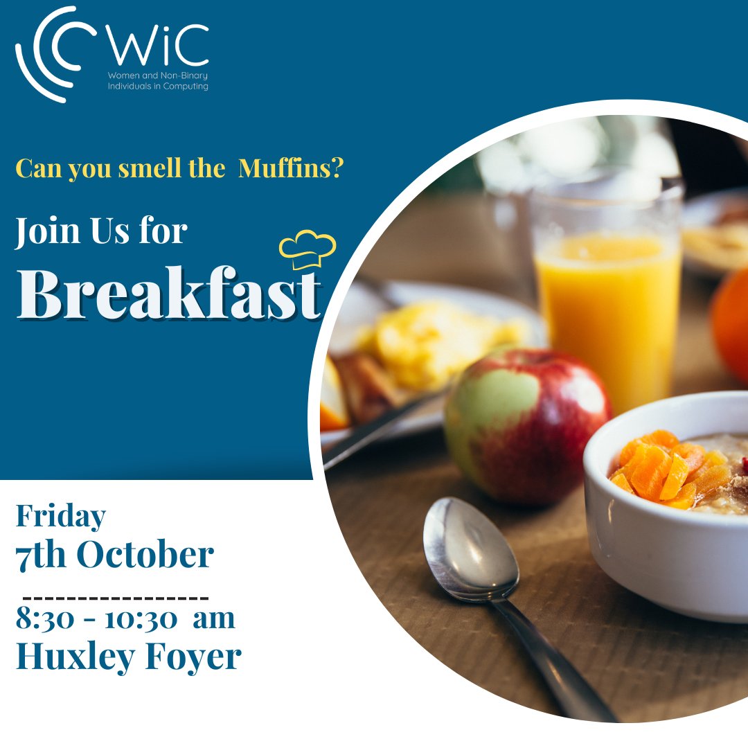 Join us in Huxley Foyer this Friday at 8:30am for some free and delicious breakfast.
#breakfast #friday #computing