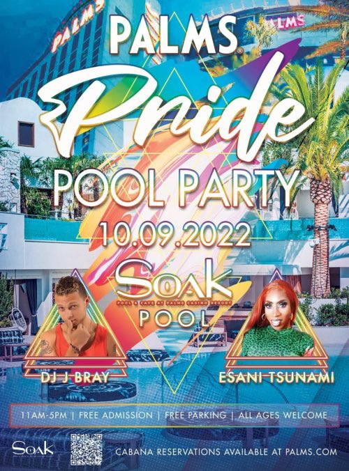 PoolPartyVegas's tweet photo. #VEGAS! It’s #Pride week and @Palms is hosting an awesome #PoolParty this Sunday 10-9. 11am to 5pm. Check it out. FREE ENTRY! #GayVegas #LGBTQ #GayTravel #VegasPride https://t.co/jKnRAkRsMD