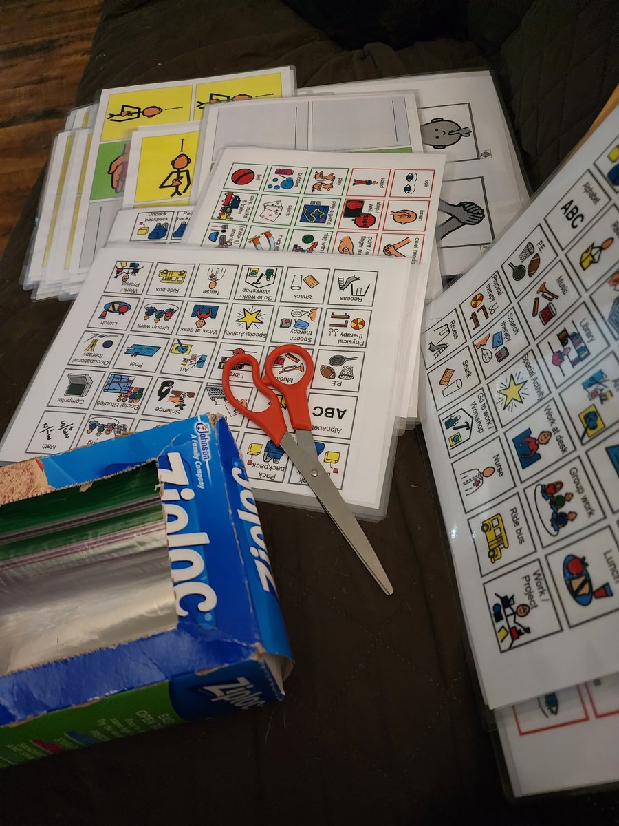 LJDCaro's tweet photo. Prepping visual supports for use in classrooms makes this #specialeducator heart happy. Looking forward to providing these to teachers and seeing them in action!
#supportingcommunication #visuals #specialeducation
@FCPSMaryland https://t.co/3UVfRiDcjG