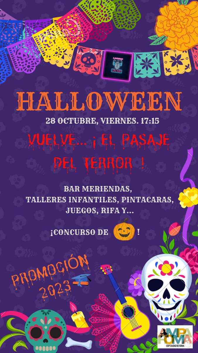 La primera fiesta de este curso, ¿te la vas a perder? 🎃🎃🎃🎃👻👻👻#halloween <a href="/CEIPCiudadRoma/">C.E.I.P Ciudad de Roma</a> <a href="/ampacproma/">Ampacproma</a> 
Noticias: Fiesta HALLOWEEN 2022 ampacroma.blogspot.com/2022/10/fiesta…