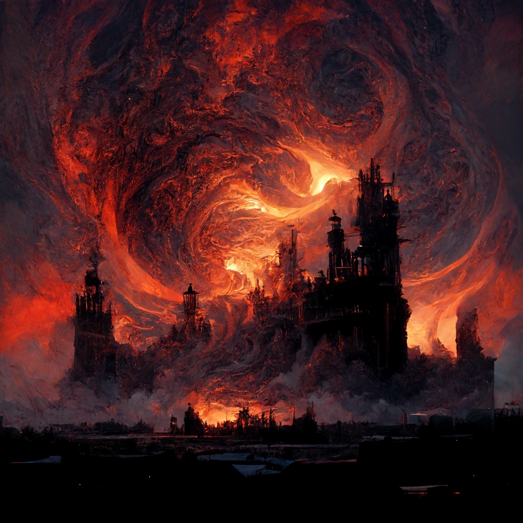 infinityEngines's tweet image. Scenes from the Maelstrom.

#aiArt inspired by the books of The Infinity Engines.

 #art #painting #artsy #vintage #digitalart  #instadaily #instagood  #hell #darkart #darkartist #gothic #dark #horror  #fantasy #dungeonmaster #rpg #sciencefictionart #dungeonsanddragons