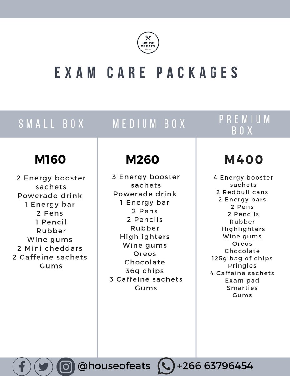 keneuoe_'s tweet photo. Okay, I'm lying but kopa le rekele bana exam care packages from @Houseofeats4 baa deserve-a https://t.co/y6SYuTPggq