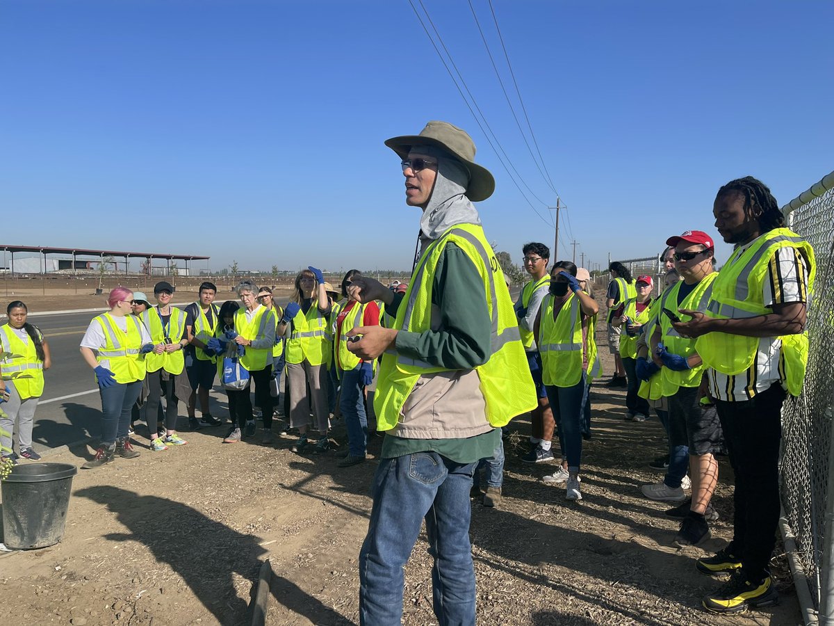 #CleanAirDay Tree Fresno is on the campus of Fresno State, planting 65 large-canopy, drought-tolerant CalFire Urban &amp; Community Forestry trees with the helping hands of over 100 volunteers!