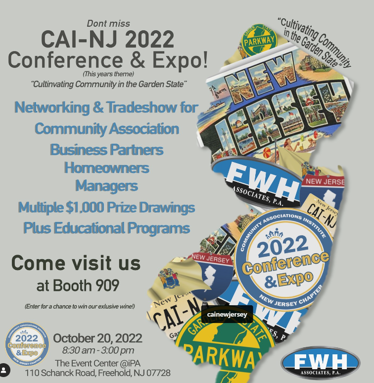 FWHAssociates's tweet photo. Don't miss the CAI-NJ Yearly Conference and Expo at the end of the month!
Don't forget to stop by FWH's booth (#909) to say hi (and enter for a chance to win one of our exclusive wines!!) 🍾🤫
#cainewjersey #caiconference @cainewjersey #fwhassociates 
@eventcenteratiplayamerica https://t.co/XxQ6KuDHsW