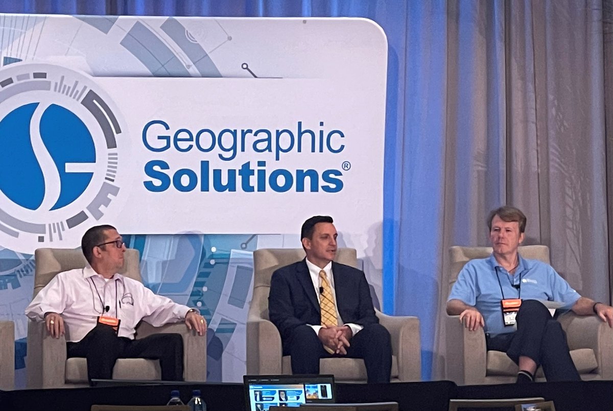 NASWAORG's tweet photo. Randy Gillespie, Vice President, Finance and Integrity &amp; Director, UI Integrity Center, shares how #NASWA provided member services to help fight rising improper payment rates during the pandemic during a panel at Geographic Solutions' Workforce Technology Conference.

#GSIWTC22 https://t.co/g0JWS21TEB