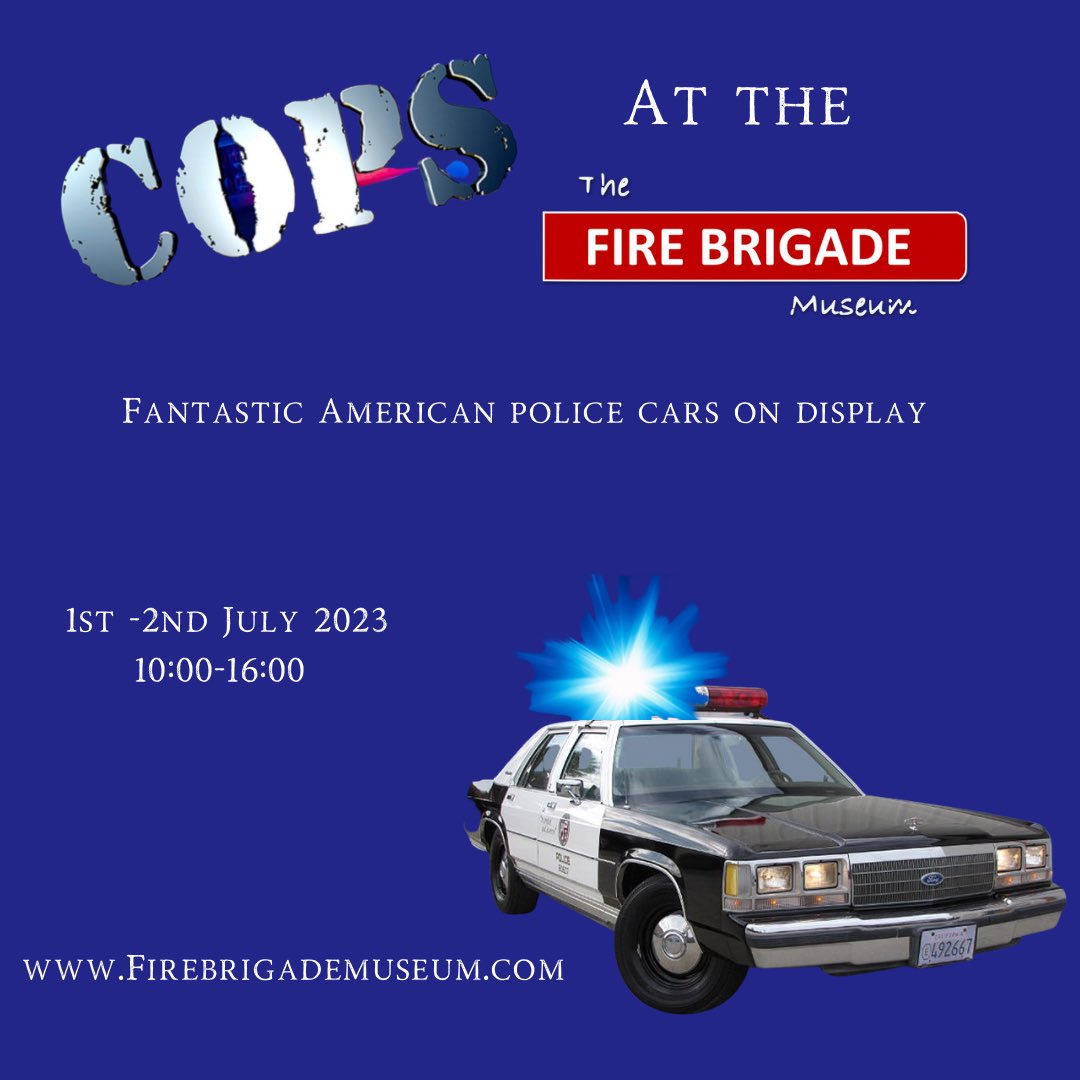 BrigadeMuseum's tweet photo. #event @fire_brigade_museum #cops #copcars #American #police #cars #911 #romsey #hampshire @visit_hampshire @visit_test_valley @visit_romsey https://t.co/tTPmtVSSsh