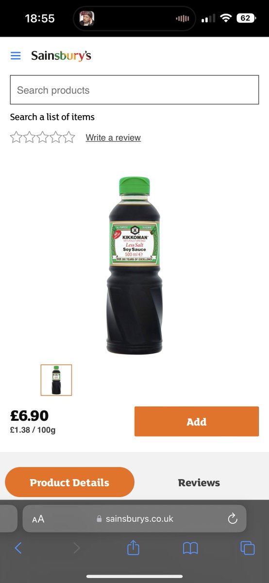 chimpytwit's tweet photo. @sainsburys why is this £7.50 in store but £6.90 online? https://t.co/s3CBShPUAs