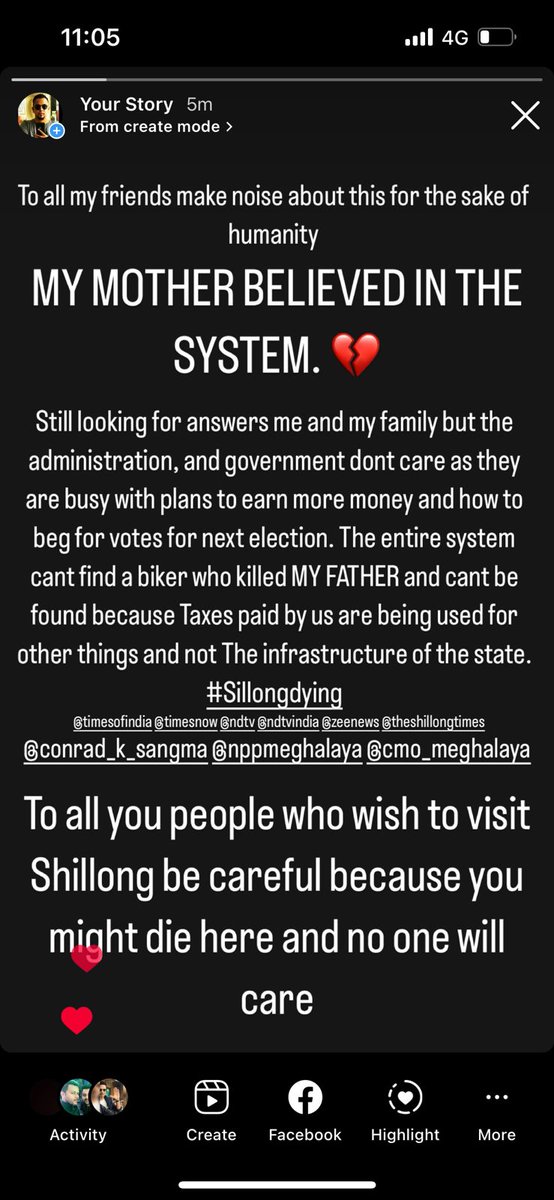 badsha_talukdar's tweet photo. Is there someone who can help me and my family? our state government can't &amp; administration can't  #shillongdying #hitandrun @CMO_Meghalaya @nppmeghalaya @ndtv @TimesNow @htTweets @ShillongTimesIn @SangmaConrad @PMOIndia @ndtvindia @ANI https://t.co/AZpLos6efb