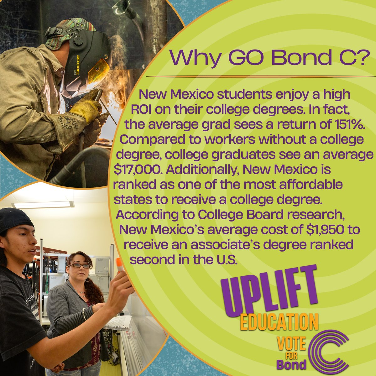 New Mexico is ranked as one of the most affordable states to attain a college education. It's important to give students a modern learning environment in which to thrive. Visit our website at the link below for more info. 🔗 bond3fornm.com #Bond3ForNM