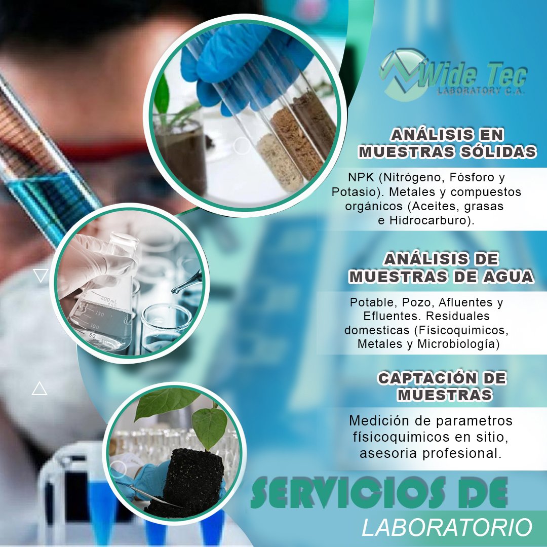 wide_tec's tweet photo. Ofrecemos servicios de análisis para agua de pozos, agua potable, efluentes, análisis de metales: alimentos, materia vegetal, suelos y aguas, análisis de NPK: nitrógeno, potasio, fósforos y más.
📱📞+58: 414-667-28-99
✉ ventas@widetec.com.ve
#Laboratorio #WideTec #Maracaibo https://t.co/gGheYopNeq