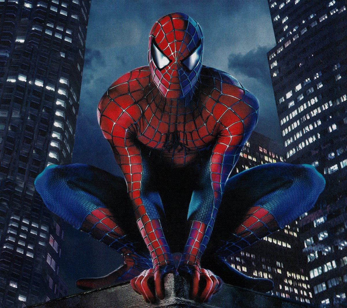 RT @EARTH_96283: High-resolution, restored scan of a rare promo image for Spider-Man (2002) https://t.co/EqE9CSwhbM