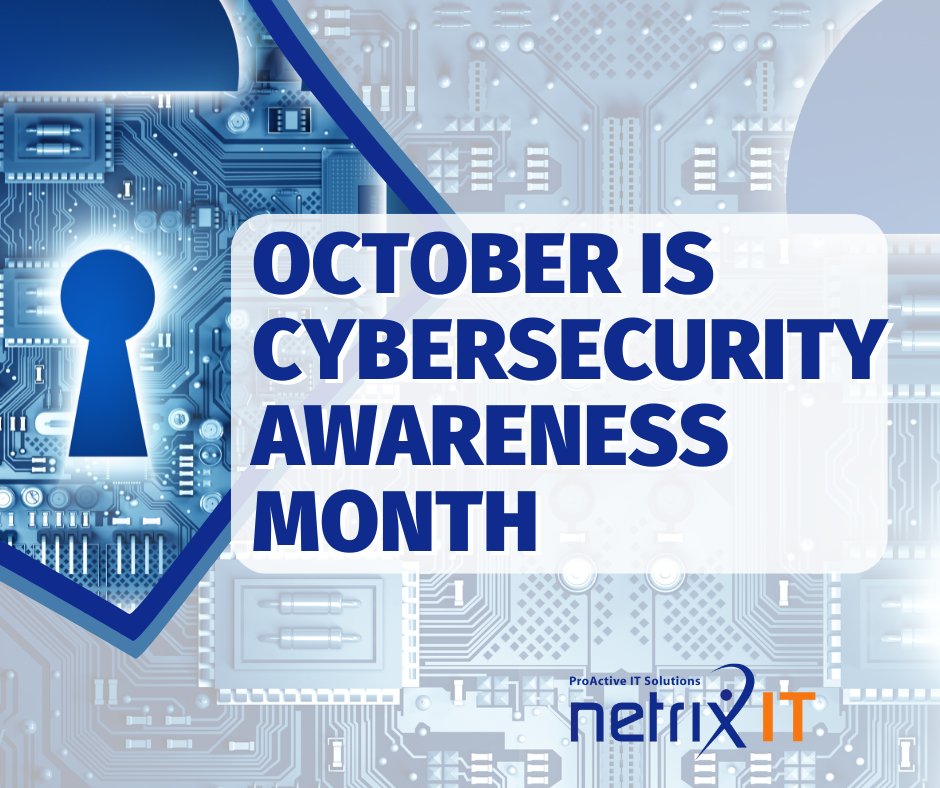 #Cybersecurity Awareness Month is dedicated to raising awareness about #digital security to empower everyone to protect their personal data! Follow us on  throughout the month to learn more about keeping yourself and your business safe.