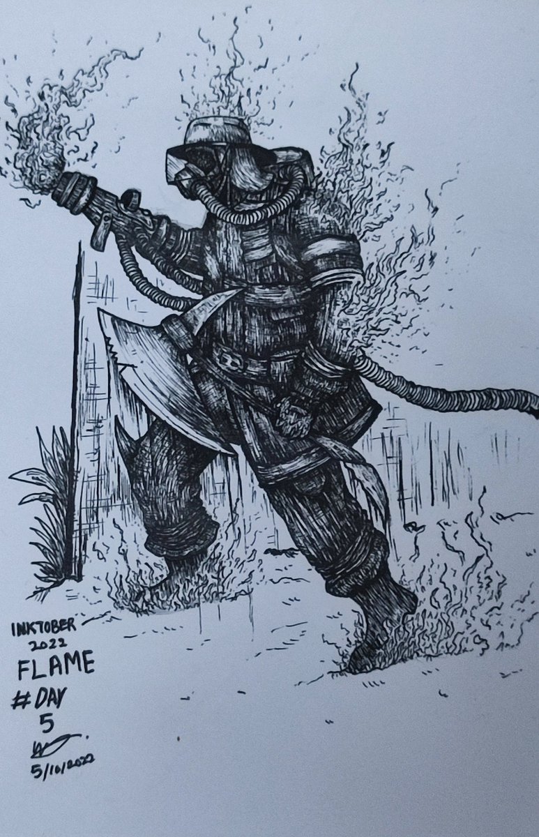 Day 5: flame
Inktober 2022
#artwork #artoftheday #darkart #ballpenart #ballpensketch #ballpenartwork #ballpendrawing #inktoberlist #inktoberart #inktober #inktober2022prompts #inktober2022challenge #inktober2022 #inktoberday5 #inktober2022day5 #inktoberflame #inktoberflame2022