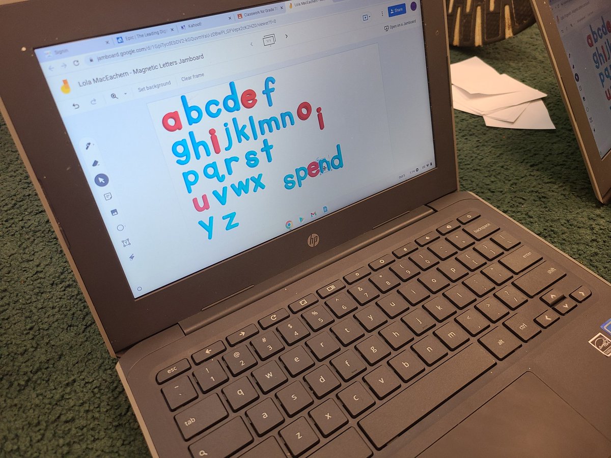 I have accepted I just cannot maintain a class set of magnetic letter boards 😅😅.  Gr3s worked in pairs to read and build words ending with consonant clusters using a Magnetic Letter Google Jamboard. No letters were lost in this activity 🙃