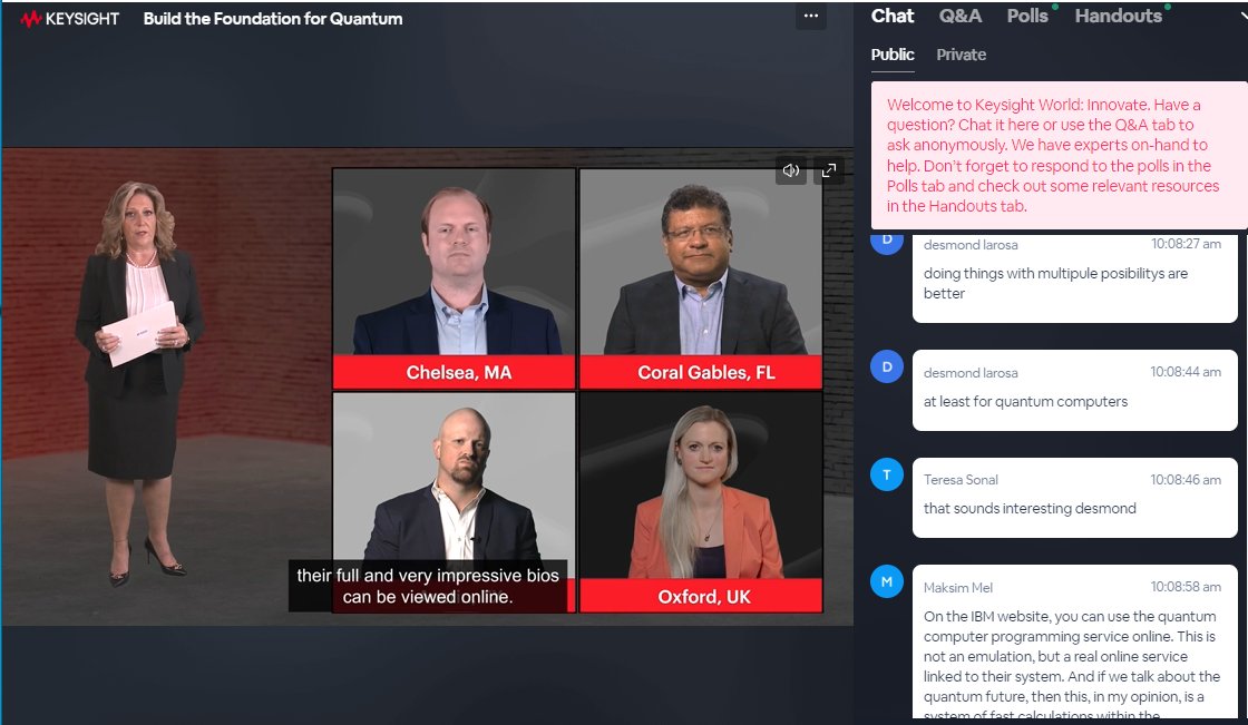 Dark_Faust's tweet image. Thoughtful insights on a range of #QuantumComputing questions. Panelists: Sophie Hackford, Futurist Researcher, @danielnewmanUV @FuturumResearch, @robertloredo @IBMQuantum, Eric Holland @KeysightQ @PamMallette moderates #KeysightWorld ow.ly/nfht50L18ko @DesignNews