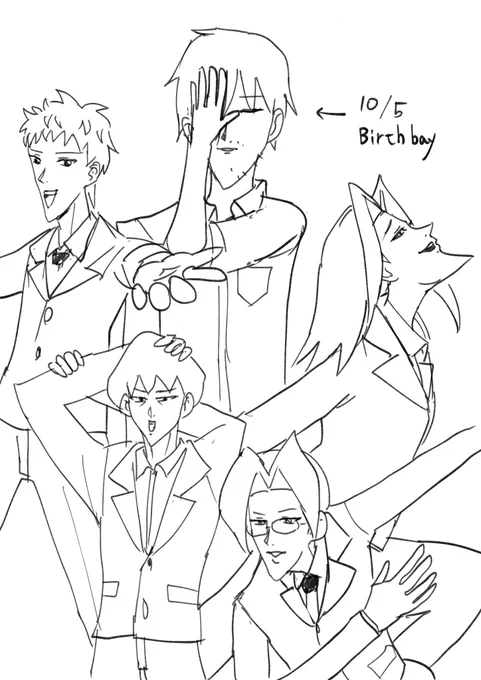 #学園ハンサム
 意味もなく描いたんだけど5日が西園寺先生の誕生日だったのは奇跡 