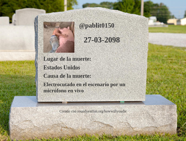 pablit0150's tweet photo. Así es como y cuándo moriré https://t.co/oJCYAvVEwd

⠀ https://t.co/DNY66ZSBRF