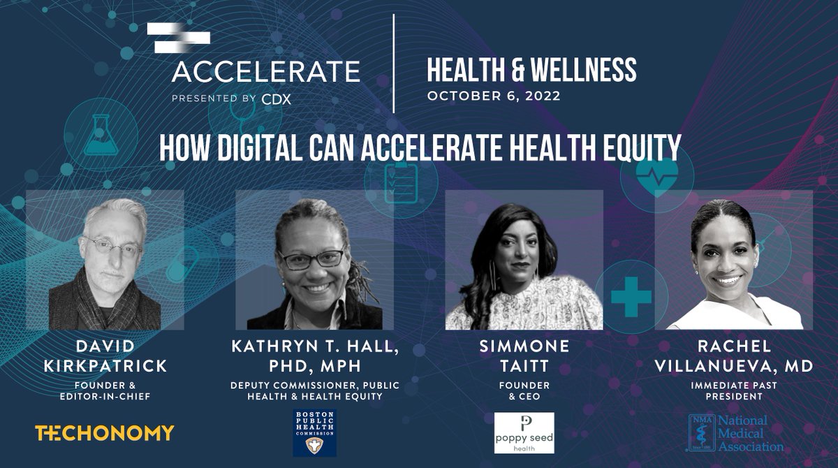 Techonomy (@techonomy) on Twitter photo The 'How Digital Can Accelerate Health Equity' panel with industry experts from @Techonomy, <a href="/HealthyBoston/">Boston Public Health Commission</a>, <a href="/poppyseedhealth/">Poppy Seed Health</a> and <a href="/NationalMedAssn/">National Medical Association</a> - will be live at #CDXAccelerate tomorrow in Boston!
Interested in joining the conversation? Register here! hubs.la/Q01nXsJR0 The 'How Digital Can Accelerate Health Equity' panel with industry experts from @Techonomy, <a href="/HealthyBoston/">Boston Public Health Commission</a>, <a href="/poppyseedhealth/">Poppy Seed Health</a> and <a href="/NationalMedAssn/">National Medical Association</a> - will be live at #CDXAccelerate tomorrow in Boston!
Interested in joining the conversation? Register here! hubs.la/Q01nXsJR0