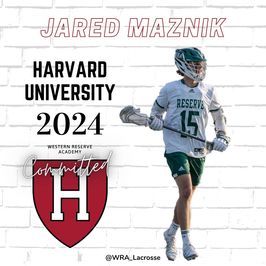 Congrats to Jared Maznik ‘24 on his commitment to the admissions process at Harvard University. 🧱