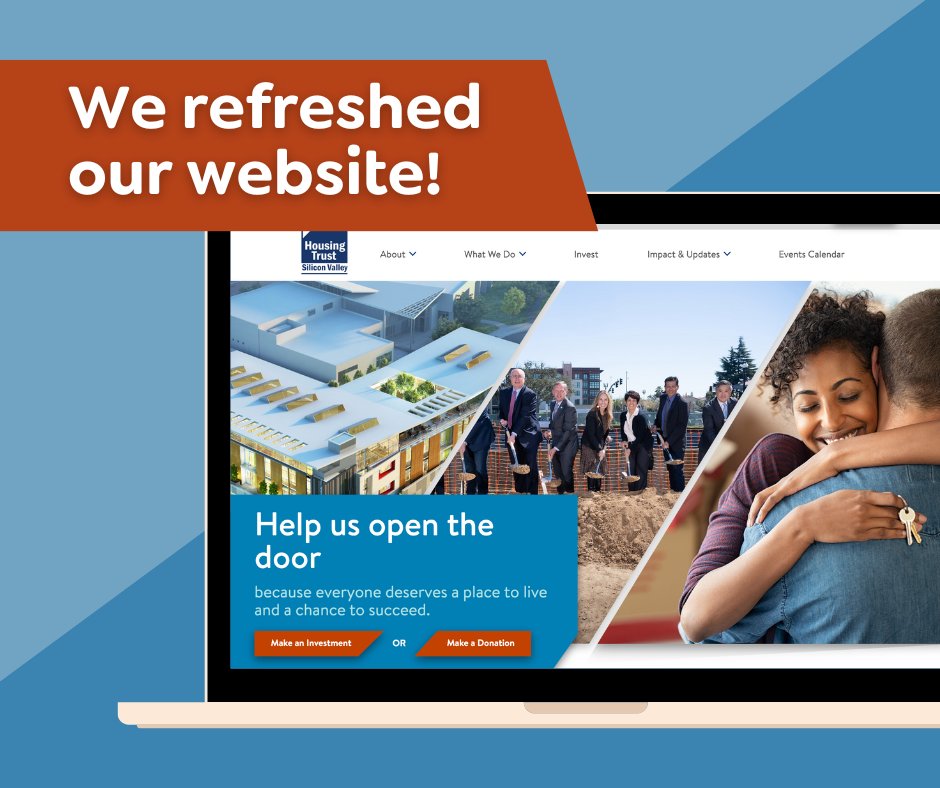 Our recently refreshed homepage is now live and ready for your browsing pleasure—the first step in our mission to align our work and vision with our online presence. Stay tuned as we roll out additional updates over the upcoming months: housingtrustsv.org