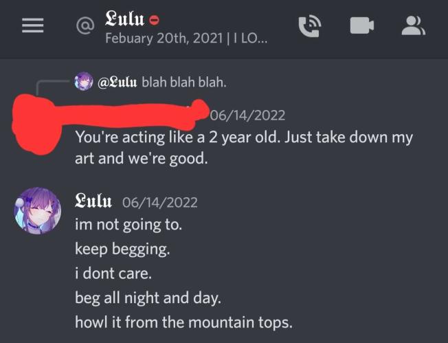 BoOgy_Womp's tweet photo. ❗️Warning: Pedophilia❗️

Hi everyone some of you know of the vtuber @/LuluTheGothTG They are 20 y/o. They're known for using art without permission or credit to the artist and have admitted to have dated a 12 y/o and mentally abusing someone for almost 2 years. (SS from others) https://t.co/VueFDSGp4z