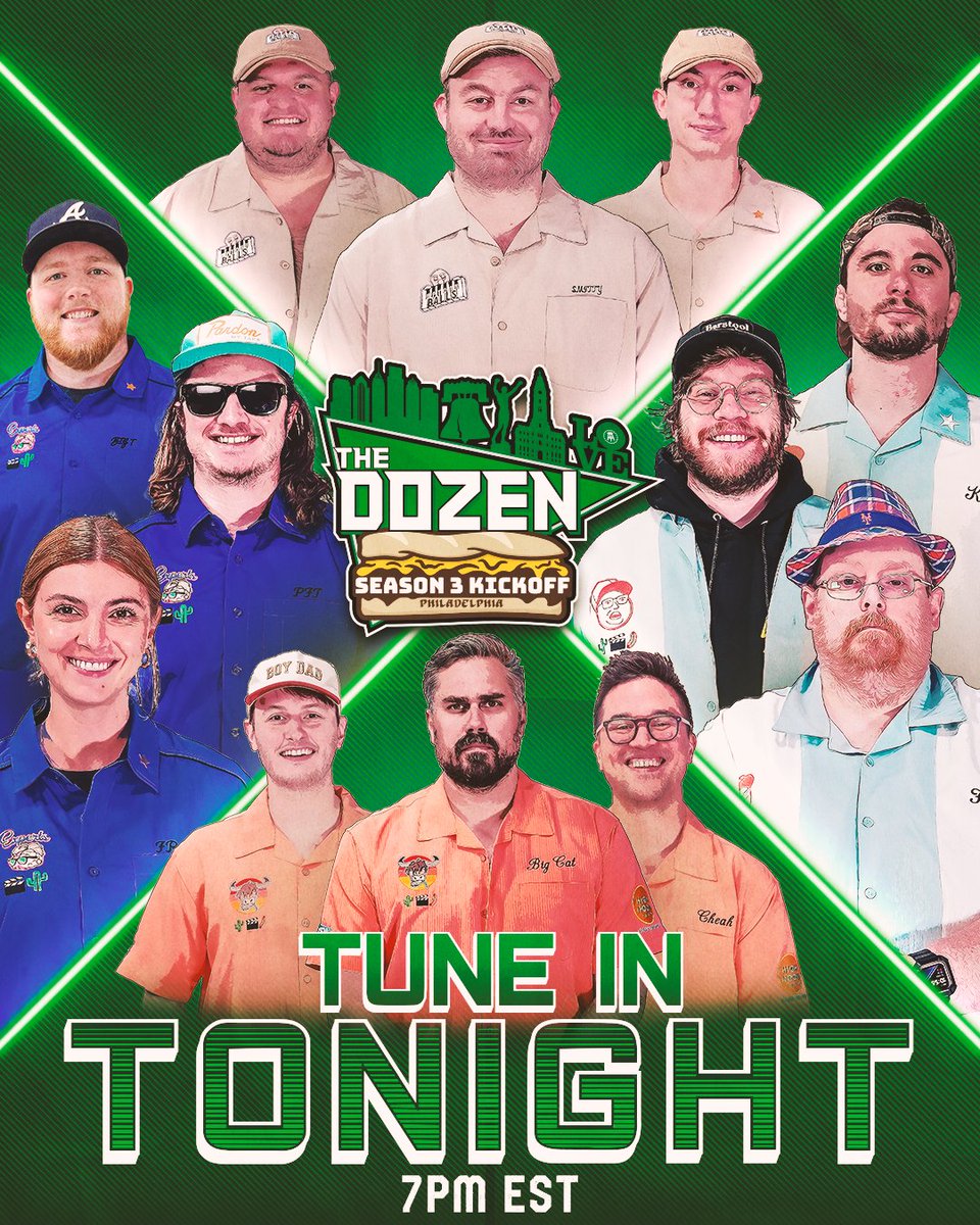 JeffDLowe's tweet photo. IT. IS. BACK.

Season 3 of @TheDozenTrivia kicks off in front of a wild Philly crowd. A rematch of last year's Title Match between 1-Uptown Balls and 4-The Experts, followed by 2-Frankettes vs. 5-The Yak.

MATCH 01: https://t.co/7kJJD9z8ei
MATCH 02: https://t.co/ZVMncAIelq https://t.co/VPDc2LGRzb