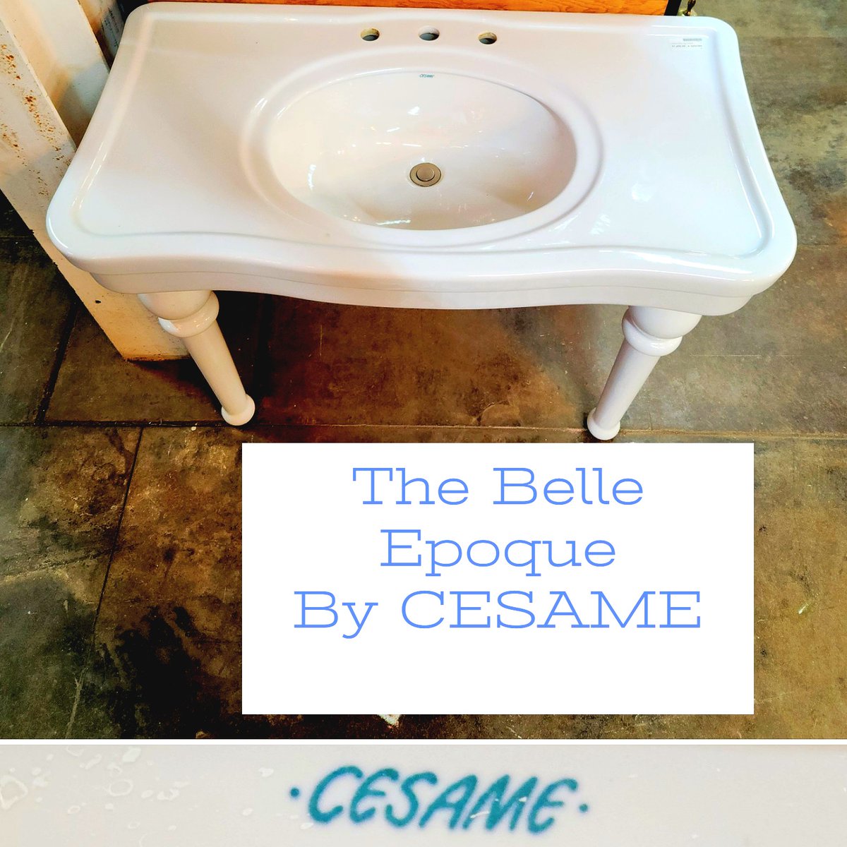 reusedepot's tweet photo. We have this early 1900's inspired design Italian manufactured porcelain Belle Epoque double leg pedestal sink made by Cesame. It is a beautiful center piece for any bathroom. $1400
43"L x 32'H X 22.75"D 
#recycle #reuse #salvage #cesame #design #pedestalsink #reclaim #remodel https://t.co/z2lK8fG8Uw