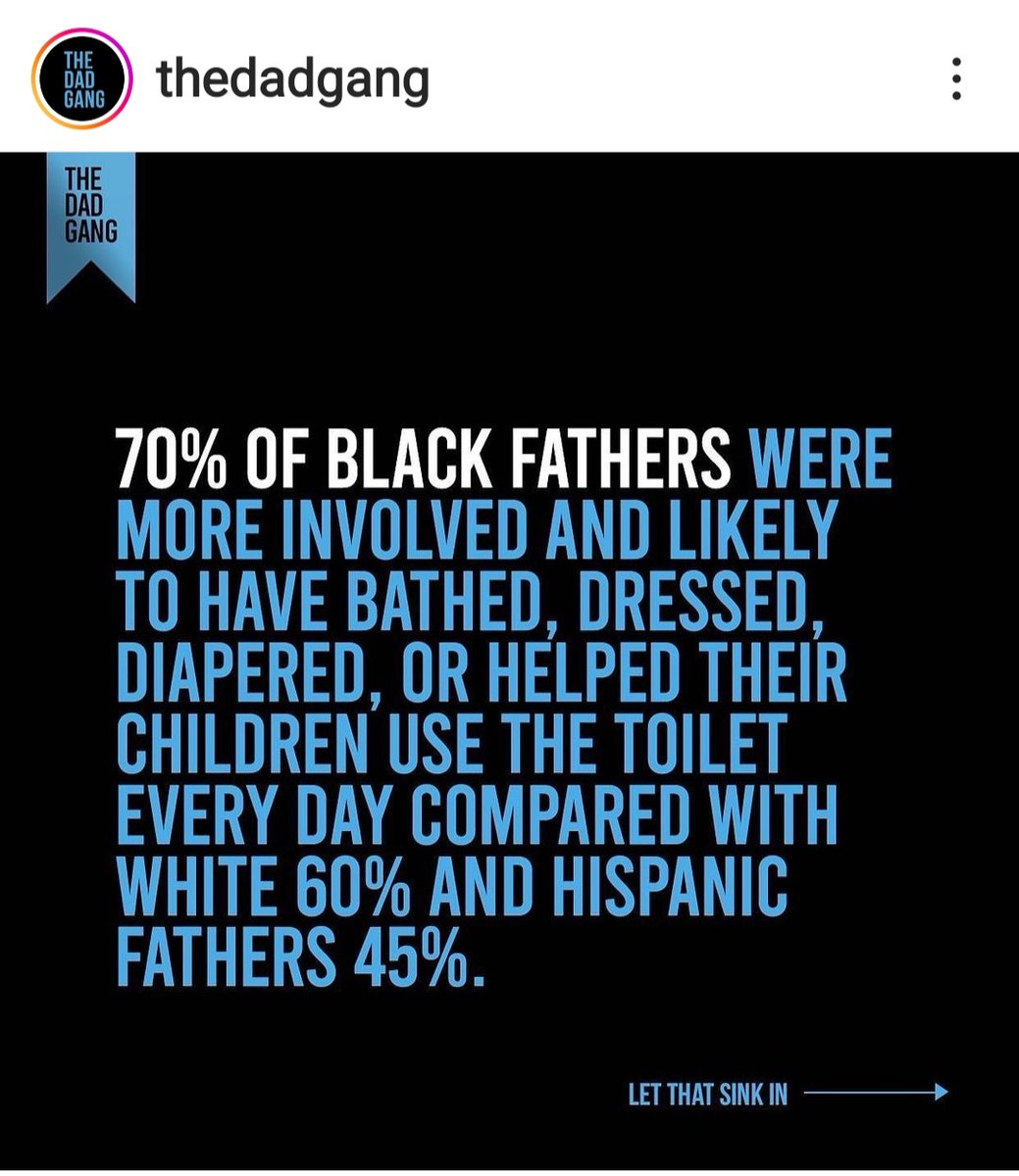 DvineExpression's tweet photo. Most in the #BlackCommunity knew this already. I salute #Blackdads for your commitment to your children. 👏🏾👏🏾👏🏾 (courtesy of @TheDadGang ) https://t.co/rt0plhl5qF