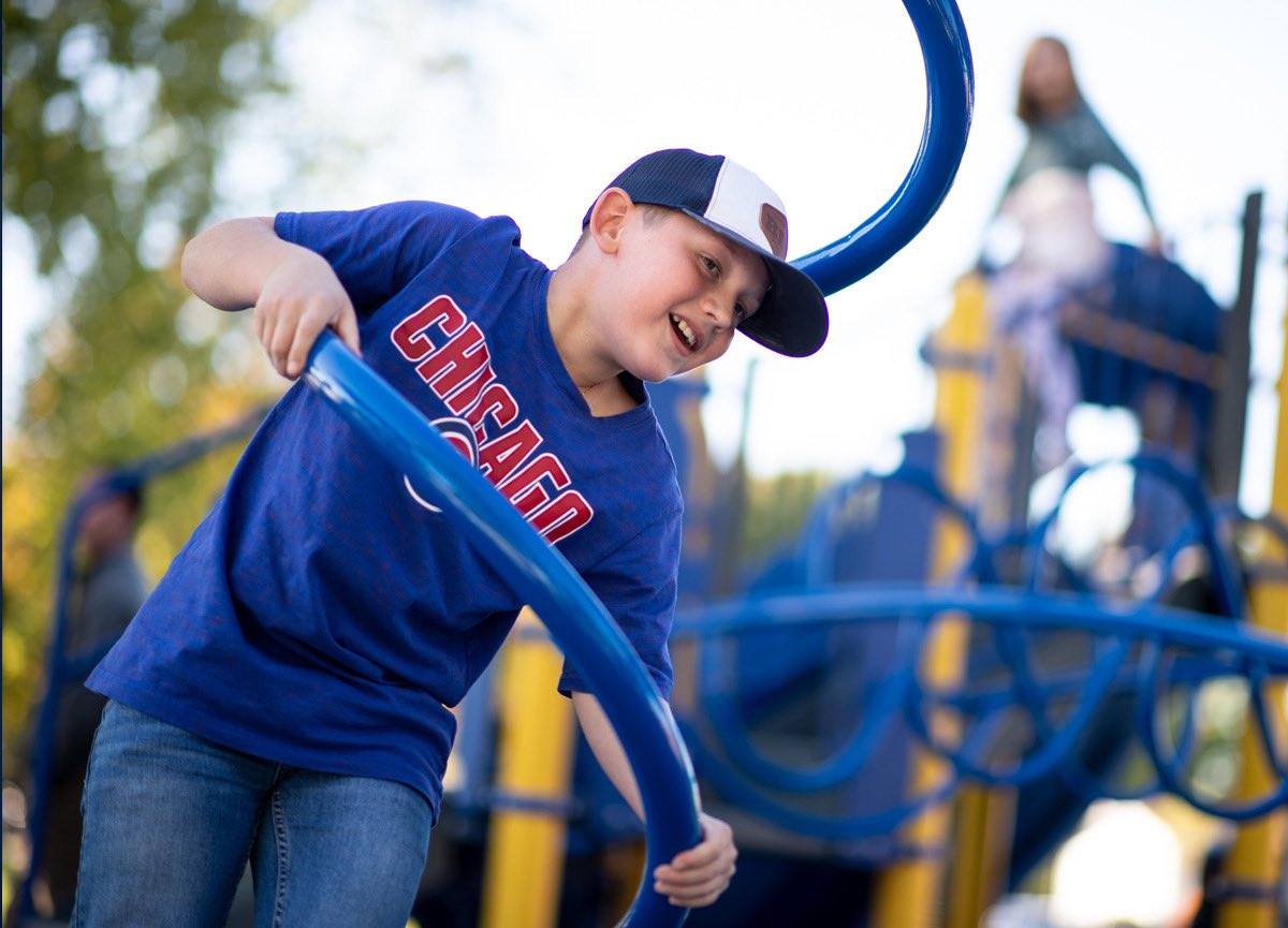 CCSD59's tweet photo. The Mt. Prospect Park District had partnered with our district to address the need for new playground equipment at Devonshire and Robert Frost Elementary. 

This week, the community came together for ribbon cutting ceremonies at both sites: https://t.co/C9eWhgGzmF https://t.co/Wuv3o57zkC