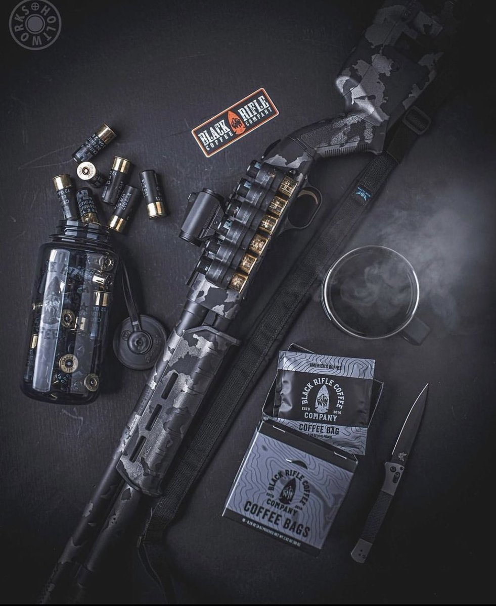 MossbergCorp's tweet photo. What’s missing? Is it range day yet? Who’s ready? #Mossberg #Mossberg590 #RangeDay @blckriflecoffee @TeamHornady https://t.co/M2cOT9H1kv