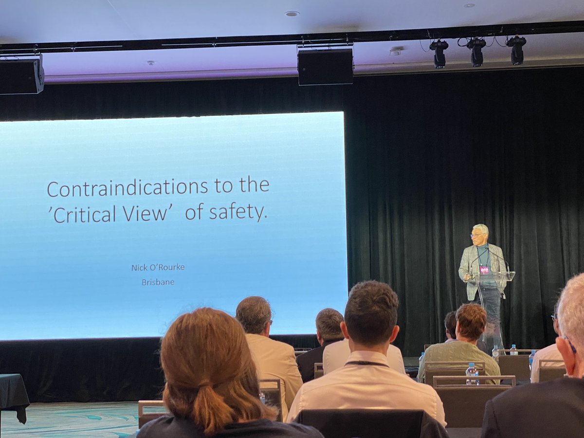 Nick O’Rouke giving an entertaining talk on the critical view of safety.