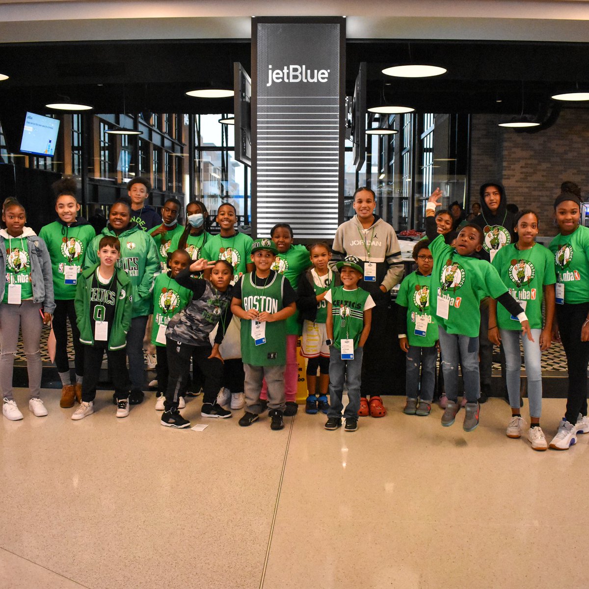 celtics's tweet photo. It's Jr. Celtics Academy Night 🏀☘️

Before the game we hosted a youth panel to discuss future academy programming and then hit the parquet to shoot some hoops. https://t.co/bhQRkUCJLP
