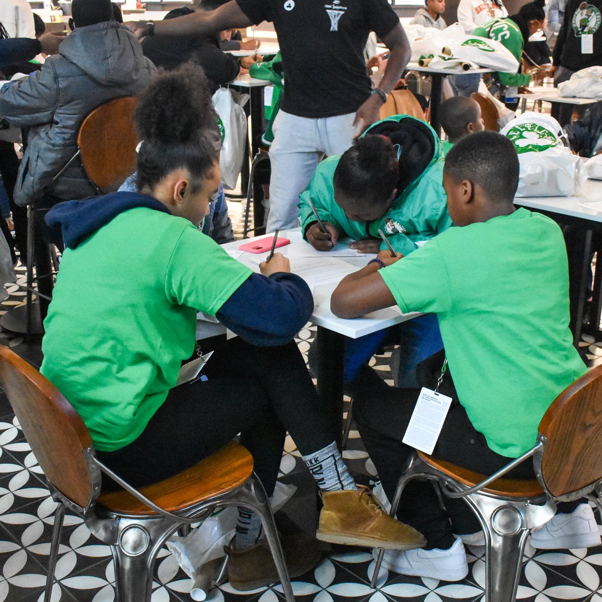 celtics's tweet photo. It's Jr. Celtics Academy Night 🏀☘️

Before the game we hosted a youth panel to discuss future academy programming and then hit the parquet to shoot some hoops. https://t.co/bhQRkUCJLP