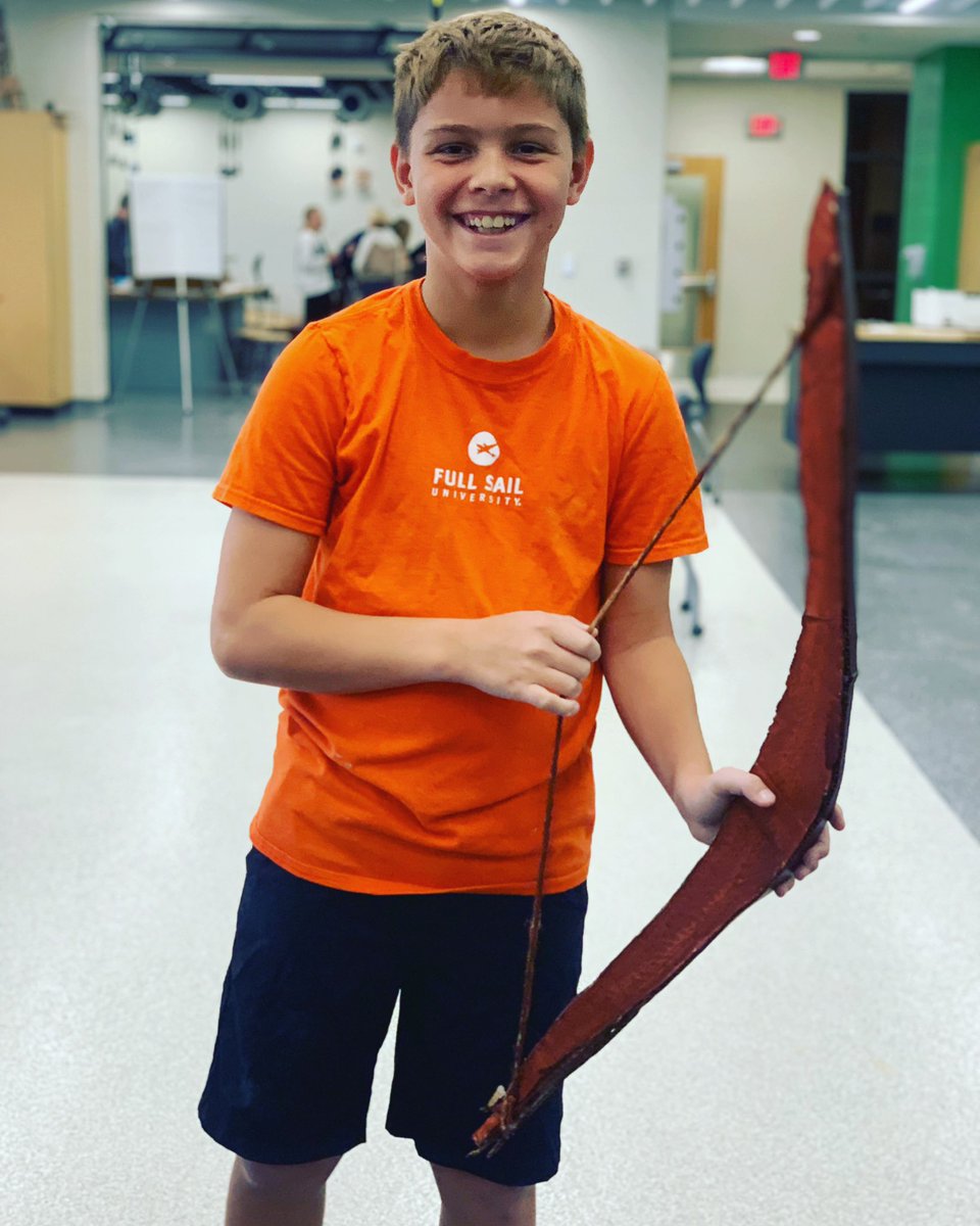 Alex (6th) and his cardboard bow 🏹