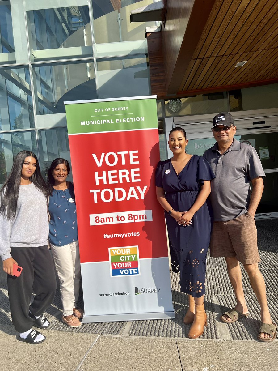 PrasadRochelle's tweet photo. Today my family voted for the only sustainable answer. We voted for a team who has the best interests in mind for the next gen. We voted for our team @surreyconnect_ . Do your research Surrey citizens - and please reach out to me if you have any questions.
#electconnect https://t.co/R3MpDQp37c