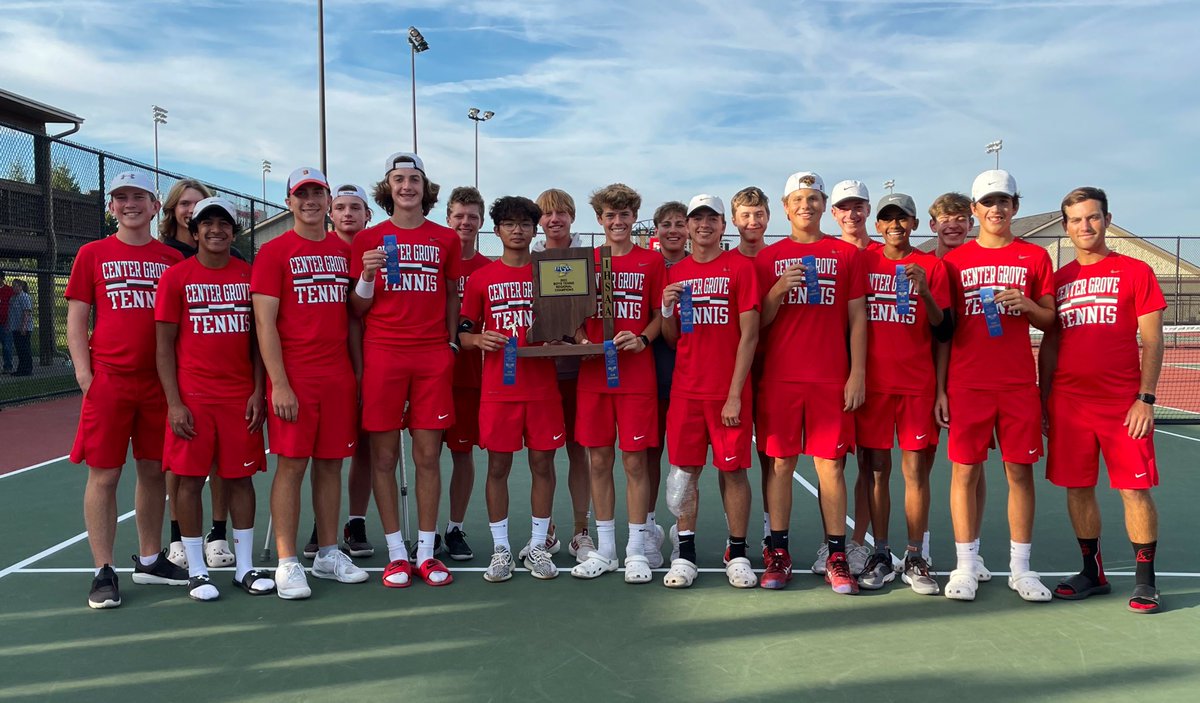 No. 7 CG boys tennis 2022 Regional Champs! CG beat Shelbyville 5-0 to win its 32nd Regional title, 6th straight, &amp; 1st under 1st year head coach David Beasley. CG hosts New Castle Saturday at noon in the Semi-State Championship.