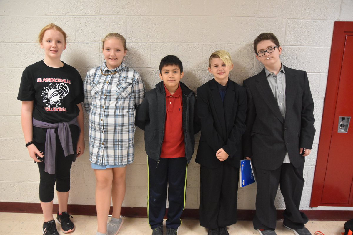 CVille_AP's tweet photo. What an awesome day!  Opposite day at CMS - students dress like teachers, and teachers dress like students!  We even had a mini-Kantor and mini-Miller! #cmstrojanpride #csd_allmeansall https://t.co/bzA1otA74p