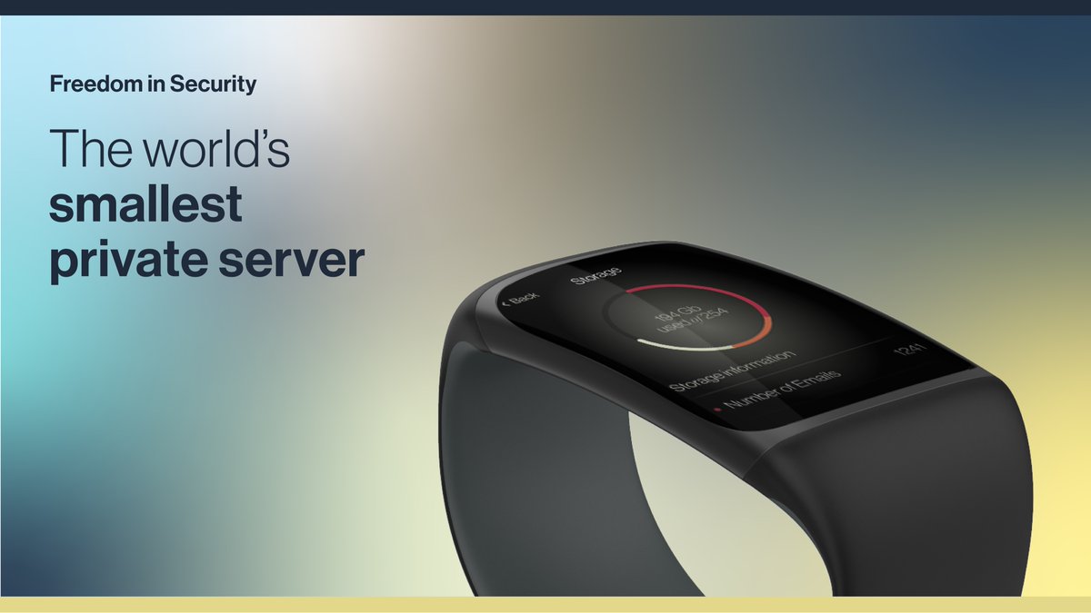 OMiniServer's tweet image. Introducing the world’s smallest private server put into a wearable device. It prevents unnecessary access that gives you absolute control over your information by wearing your data on your wrist and disconnecting it from insecure networks #miniserver #privacy #wearable #security
